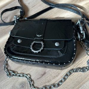 Zadig &Voltaire Kate Patent Leather Crossbody Shoulder Bag